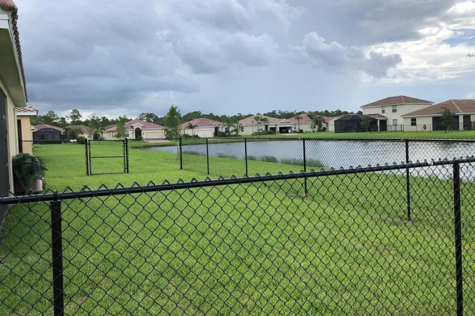 Residential chain link fence