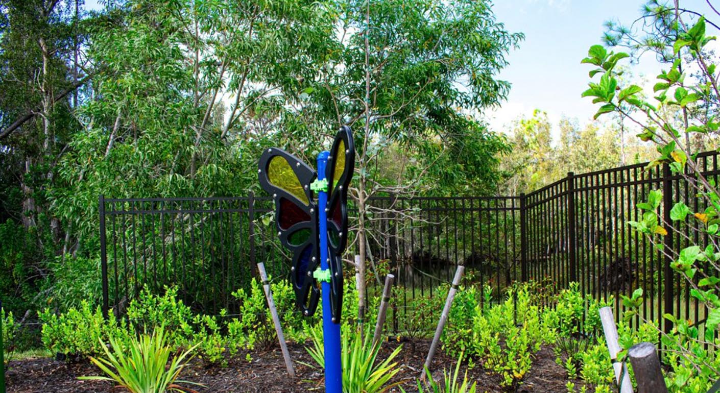 commercial aluminum fence install for playground