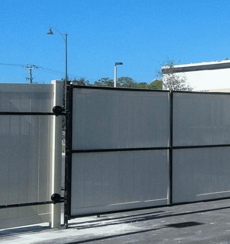 commercial gate installed at business complex
