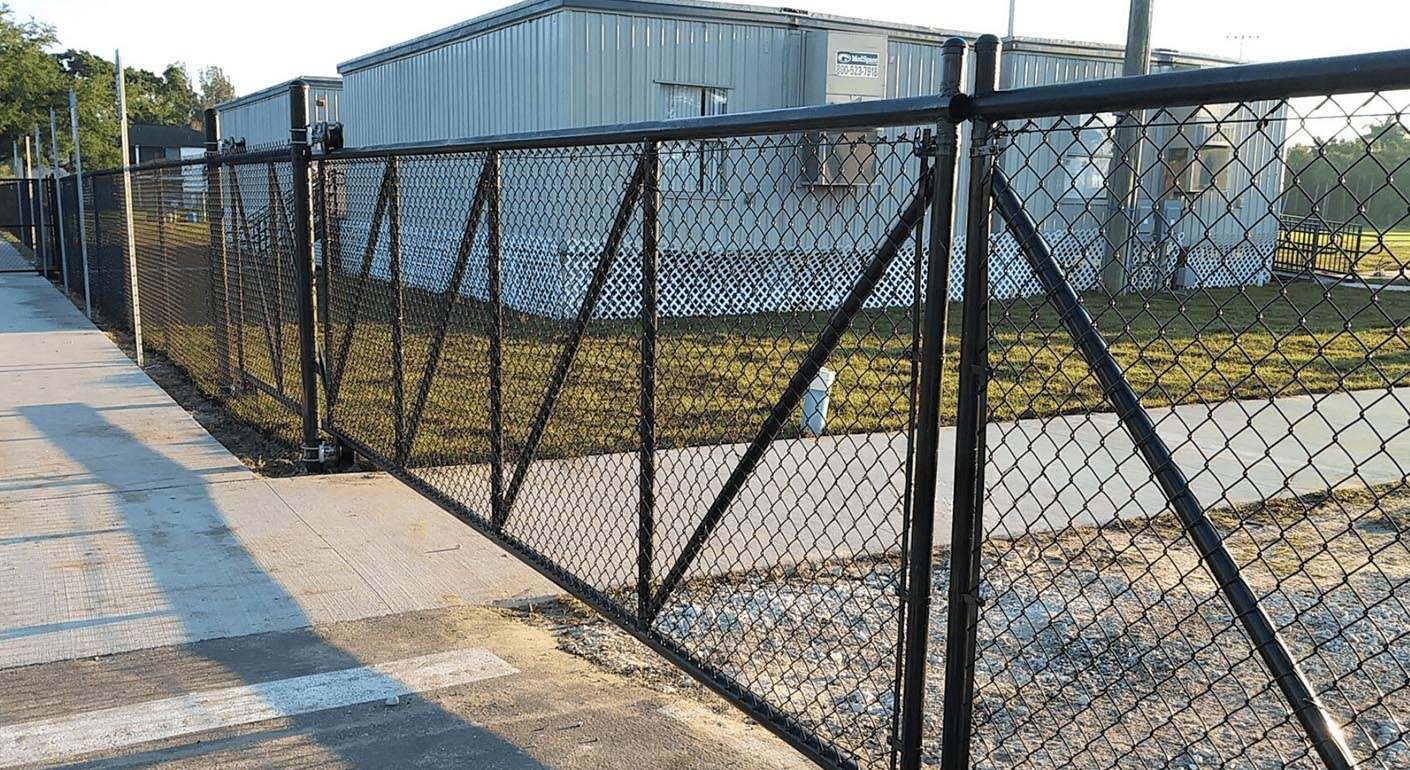 automatic gate opener for commercial fence