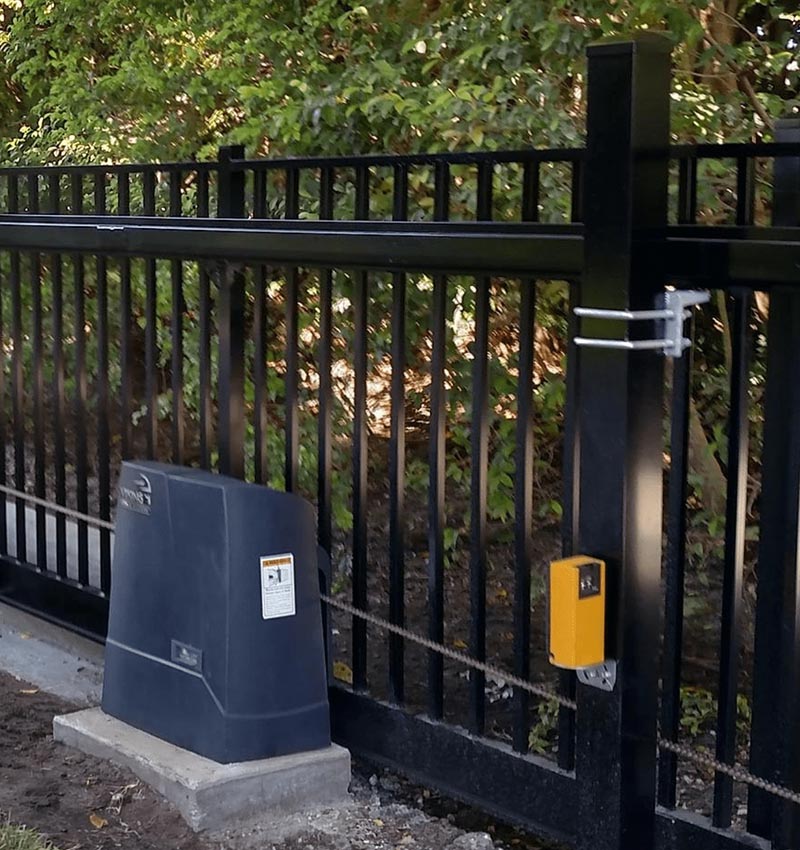 metal fence gate opener