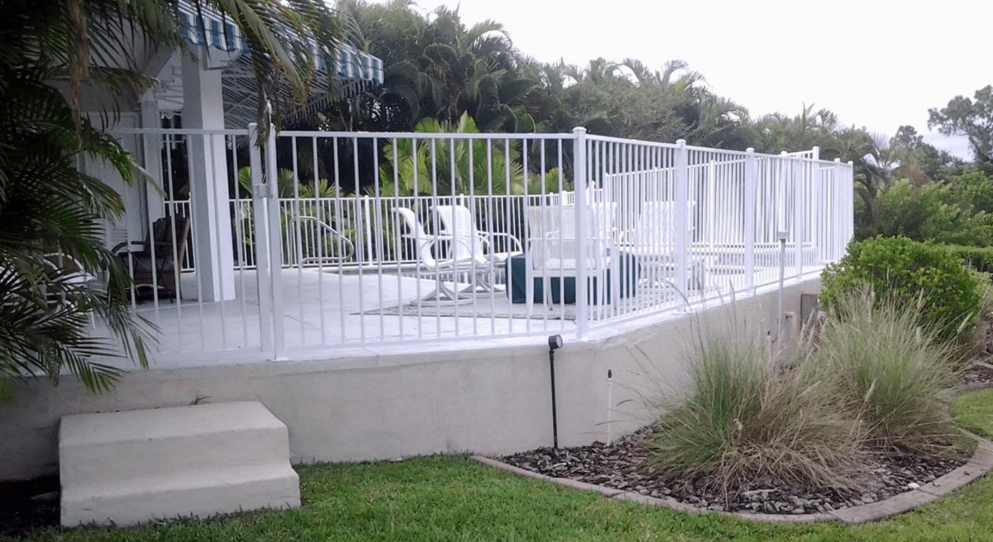 elegant swimming pool fence
