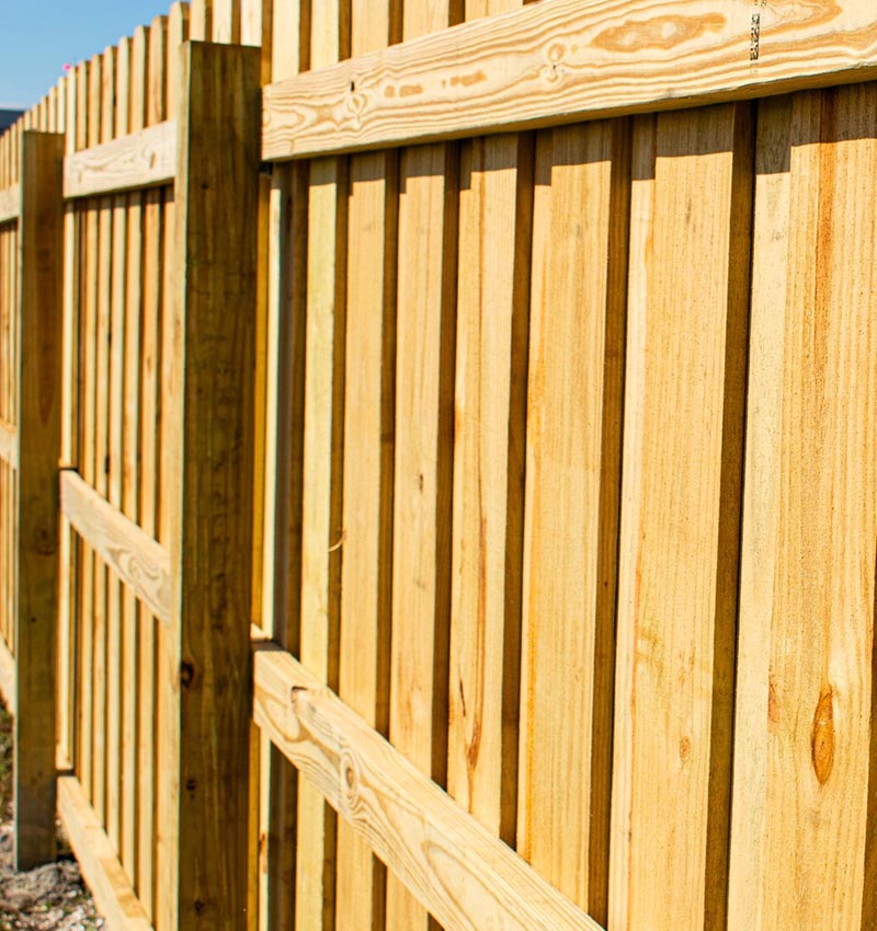 wood privacy fence