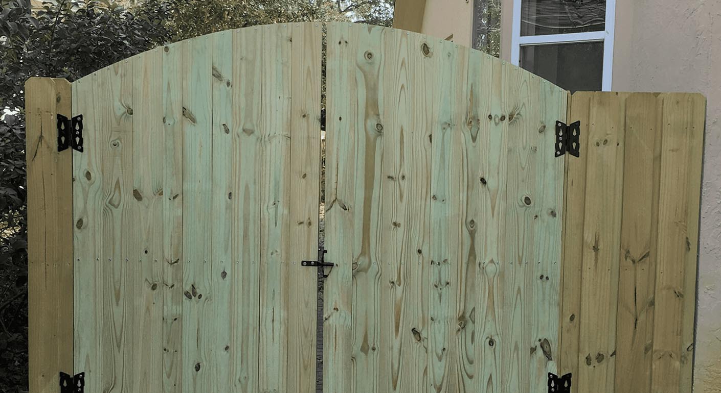 wooden fence gate
