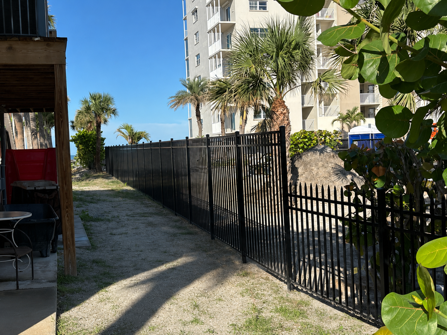 Black Aluminum Fence Installed At Gateway Villas