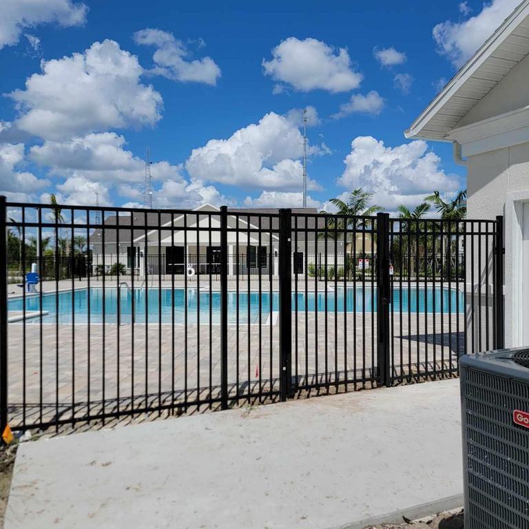 Aluminum fence installed at the tailor apartments